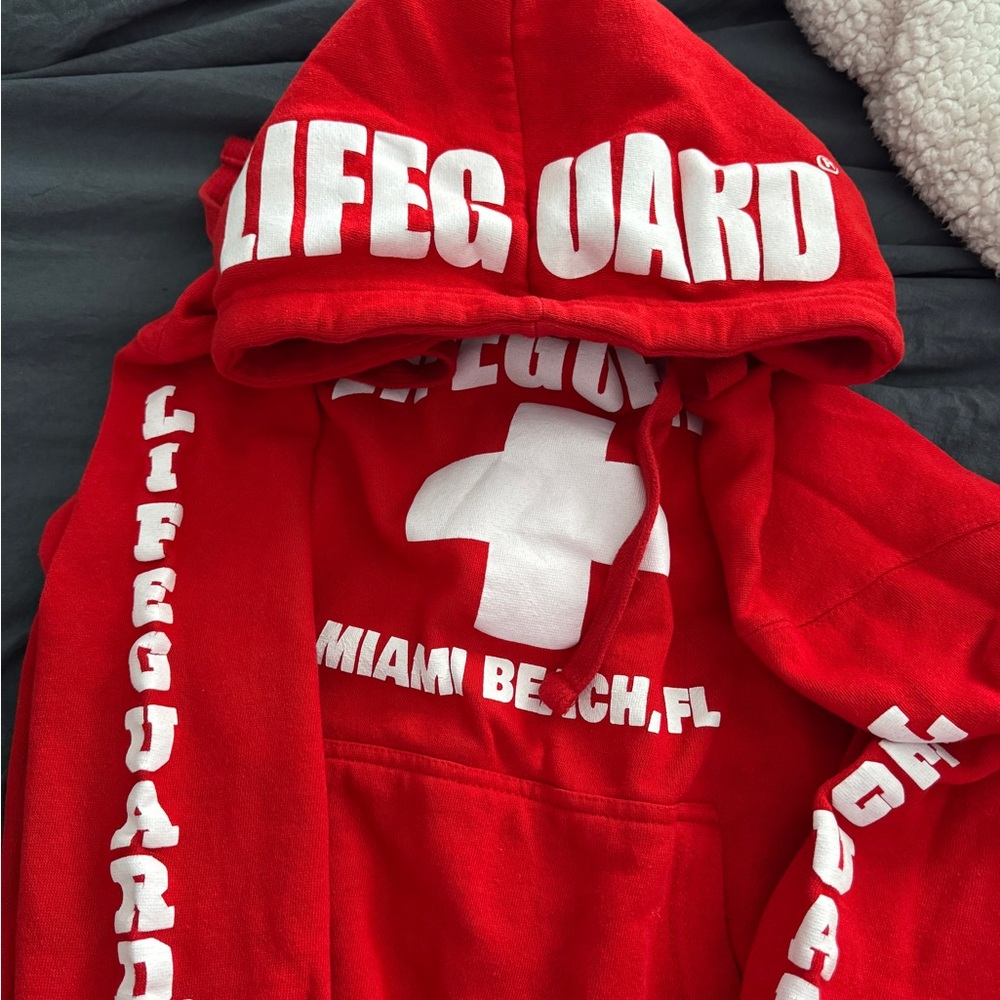 Red Lifeguard Sweatshirt Hoodie